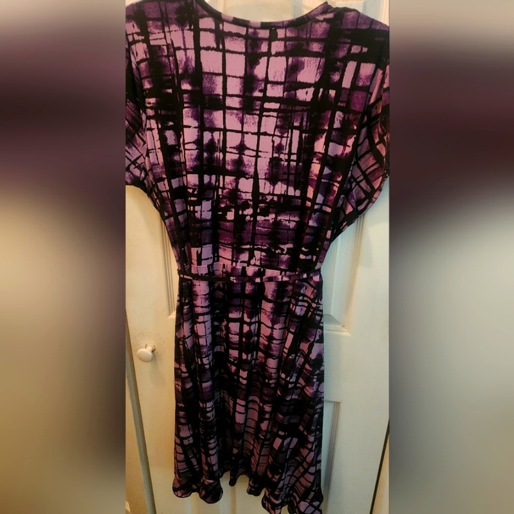 Black and Purple Apt. 9 wrap around dress